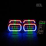 4X6" LED Colour Chasing Headlights - image 1