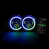 7" 'Halo' LED Colour Chasing Headlights - image 1