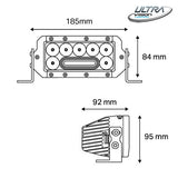 NITRO MAXX 7" LED LIGHT BAR PAIR - 5700K - BLACK RIM