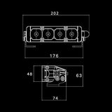 Nitro Maxx 20W 7" Single Row Light Bar