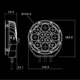 Raptor 70 LED 7" Driving Light (Pair)