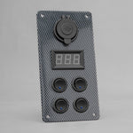 STEDI Carbon Switch Panel With USB And Digital Volt Meter