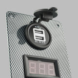 STEDI Carbon Switch Panel With USB And Digital Volt Meter