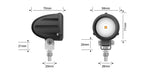 STEDI MCX10 Motorcycle LED Light Driving Beam